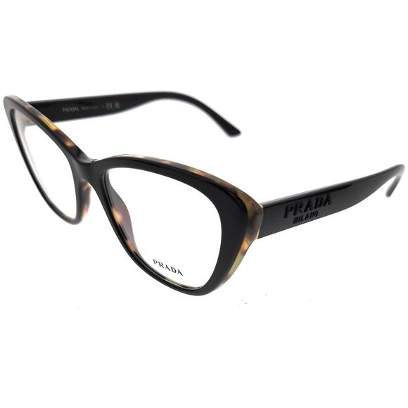 Prada PR 04WV Women's Eyeglasses Black/Medium Havana 54 - Picture 1 of 5